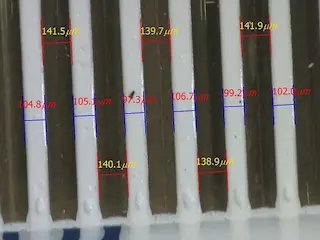 電子回路のパターン幅計測